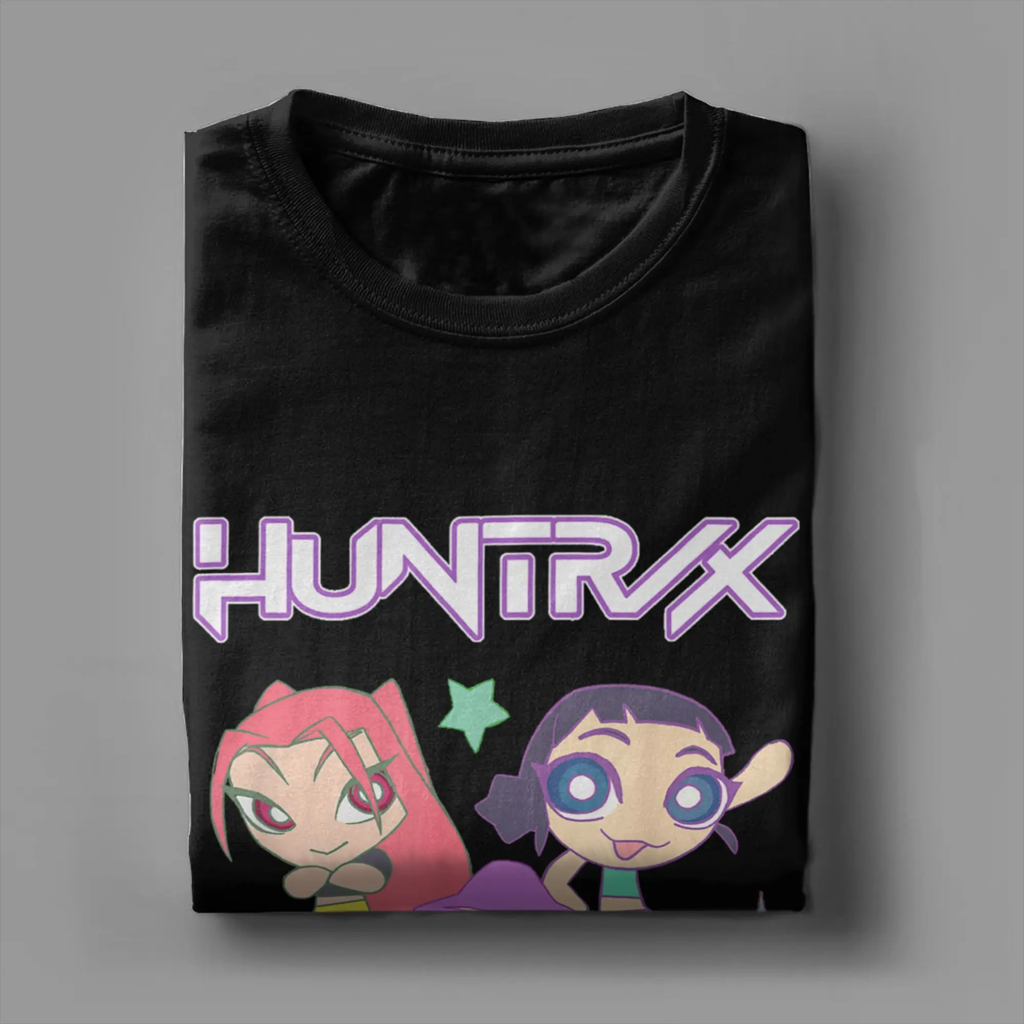 تي شيرت World Tour K-Pop Demon Hunters Huntrix 100% قطن تي شيرت عصري رائع تي شيرت للرجال شاطئ رائع غير رسمي بأكمام قصيرة تي شيرت