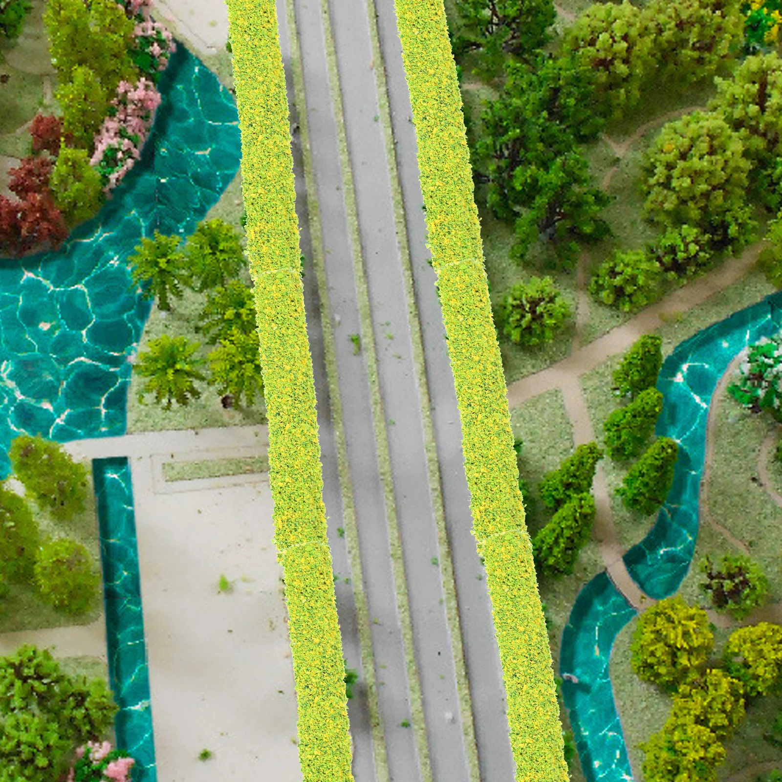 

20Pcs Mini Flower Vegetation Group Simulation Shrub for Micro Landscape Sand Table Train Railway Scene Decoration