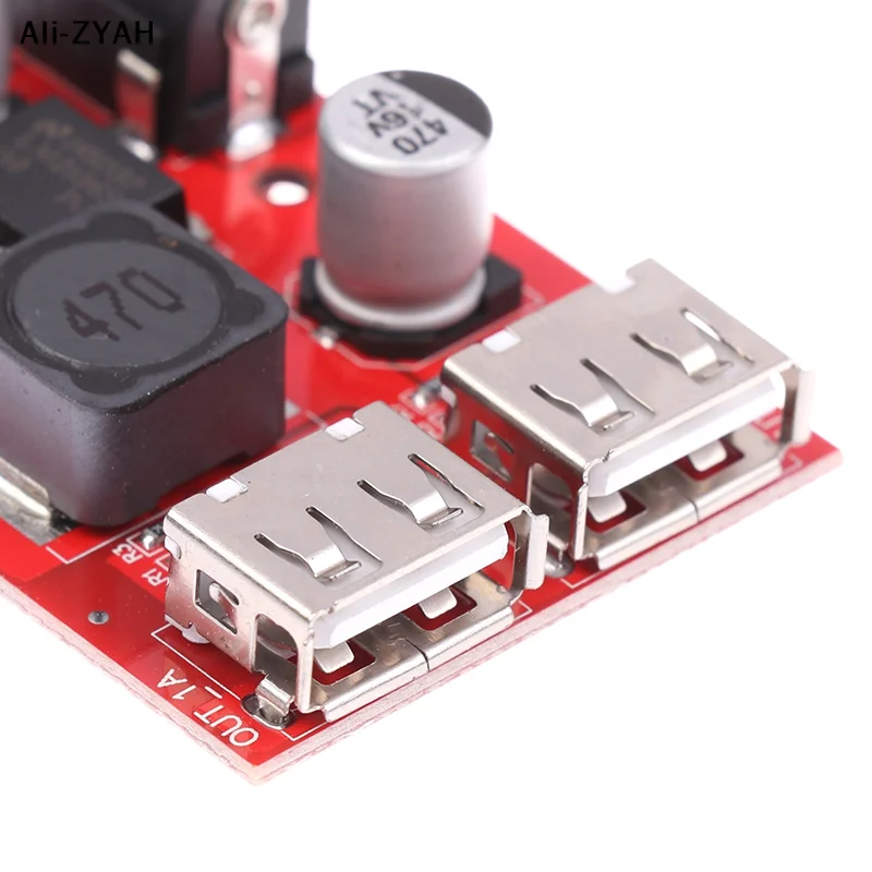 1Pc DC 3A Voltage Regulated Power Module Double USB Charge DC-DC Step-down Converter  9V 12V 24V 36V To 5V 3A Car Charging Solar