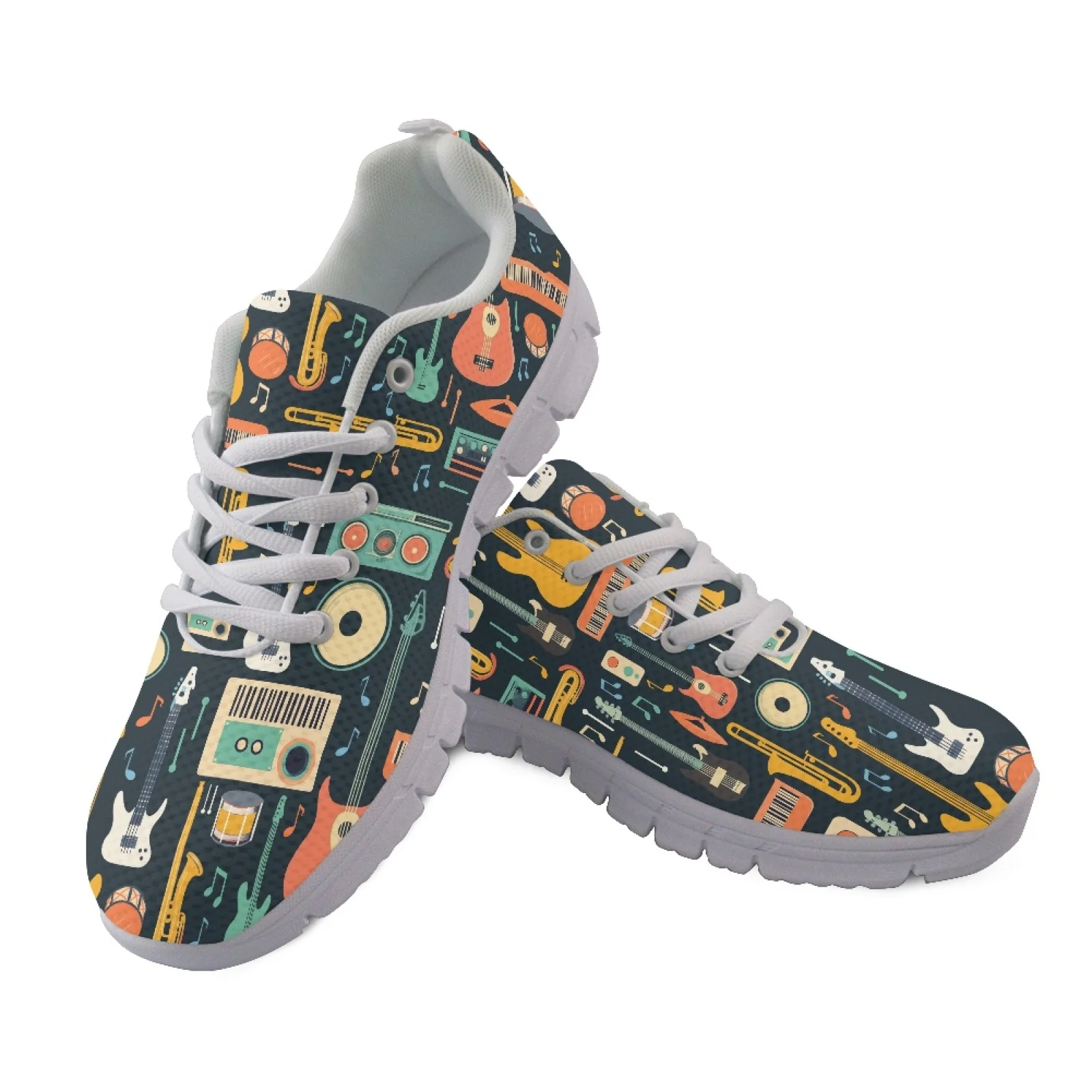 Coloranimal Music Gear Print Women Running Shoes Breathable Lightweight Women's Sports Shoe for Travel