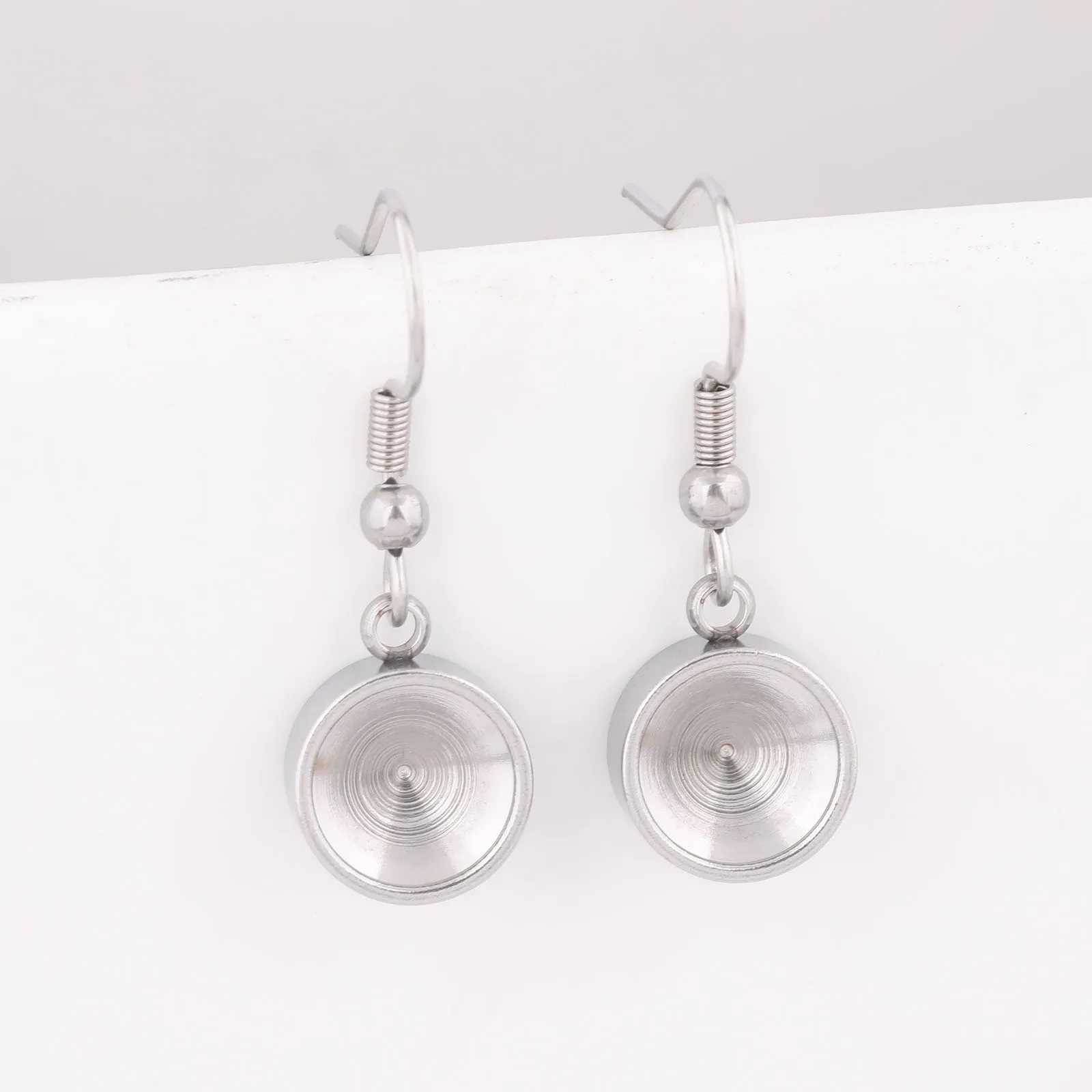 

10pcs Stainless Steel Earring Hooks Findings Diy Earrings Bezel Setting Blanks For Ss39 Crystal Stones