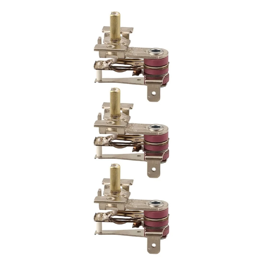 

Adjustable Bimetallic Thermostat Set of 3 for Electric Devices Temperature Switch AC 250V 16A Suitable for Heaters and Ovens