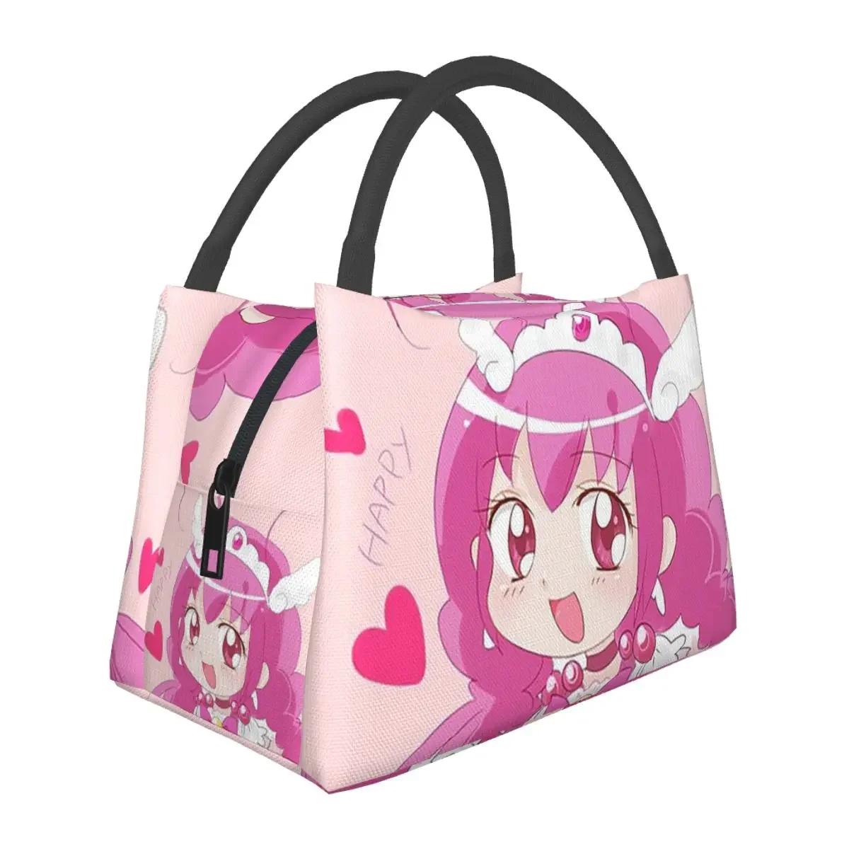 Smile Precure Lunch Bags Insulated Bento Box Leakproof Lunch Tote Picnic Bags Cooler Thermal Bag for Woman Girl Work