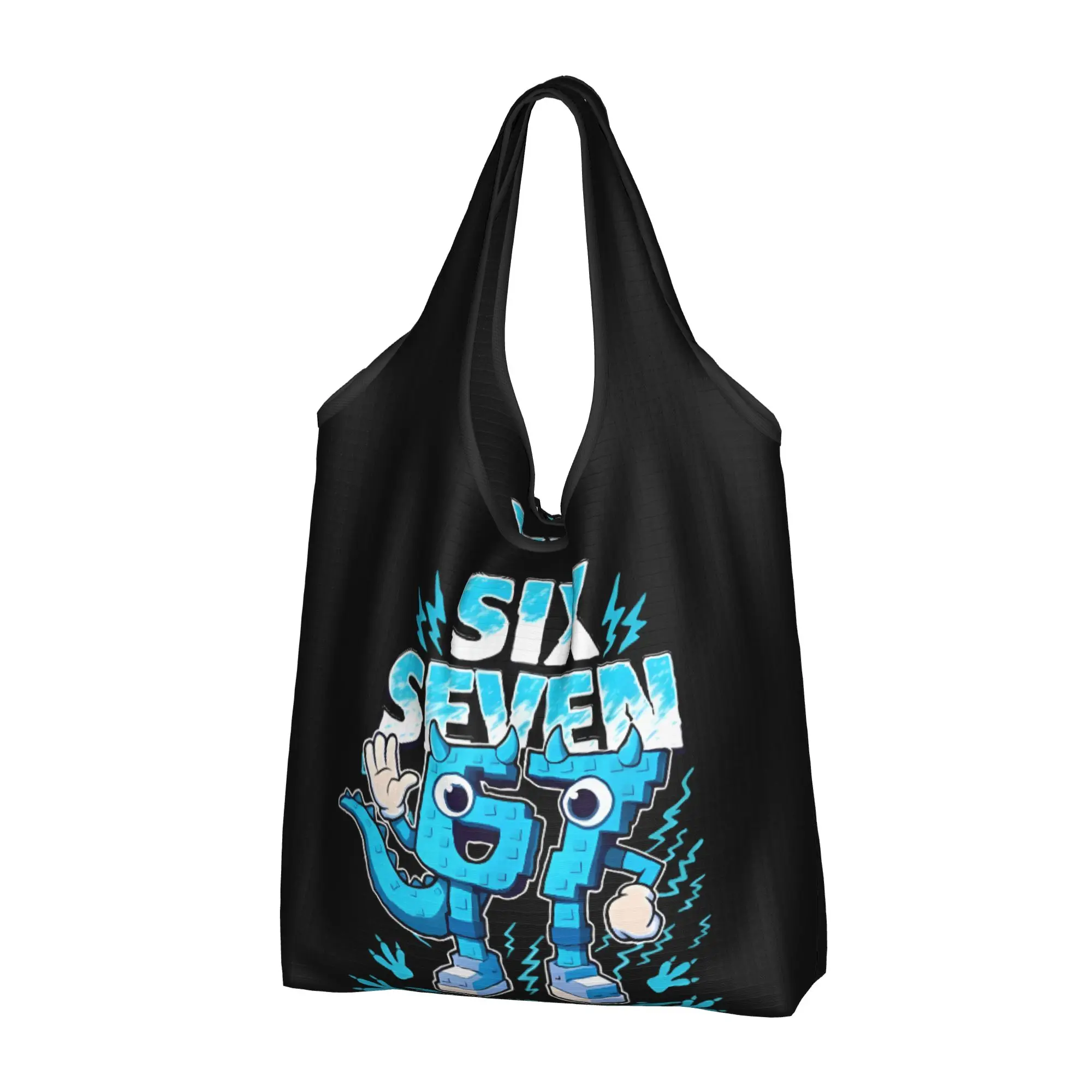 Custom Six Seven 67 Shopping Bag Women Portable Big Capacity Groceries Manga Tote Shopper Bags