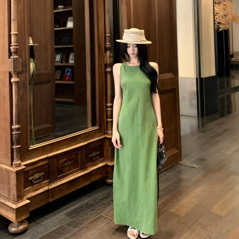 Sukienki Bez Rękawów Damskie Na Imprezę Ślub Letnie Lniane Rozkloszowane Z Kokardą Sukienki Letnie Plażowe Stylizowane Na Wiejski Styl Eleganckie