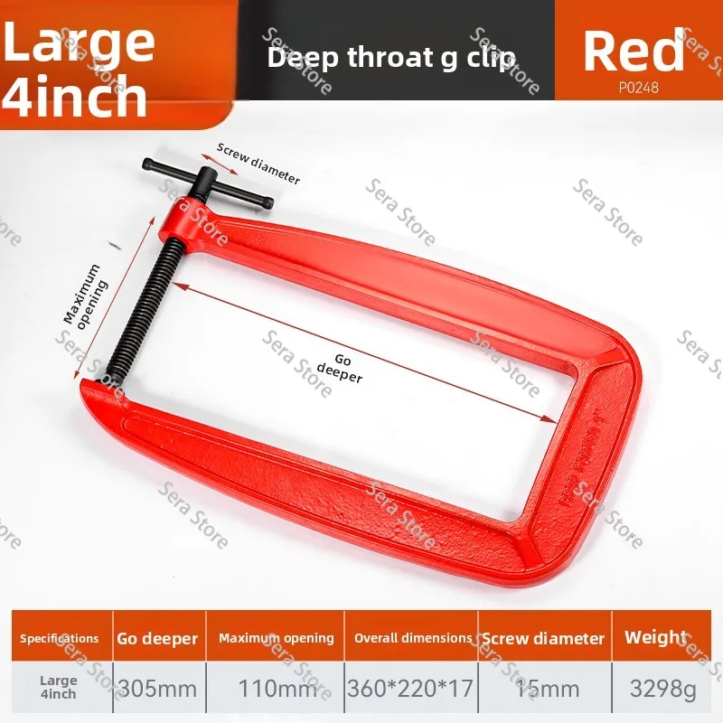 Heavy Duty Strong G Clip Fast Woodworking Clip Fixing Clamp Tightener