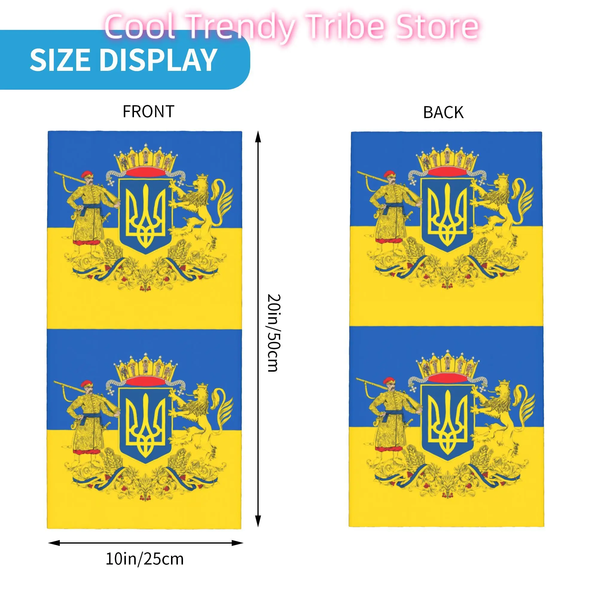 Custom Flag of Ukraine Bandana Neck Warmer Women Men Winter Ski Hiking Scarf Gaiter  Face Cover