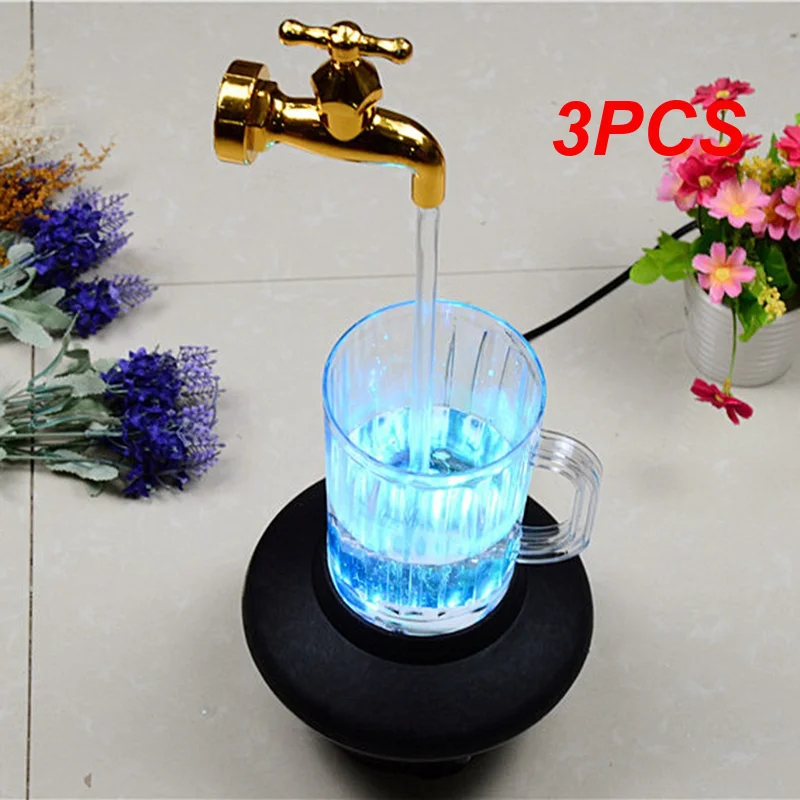 

3PCS Color Change Faucet Invisible Flowing Spout Watering Fountain Home Office Floating Tap Fountain Yard Art Decoration