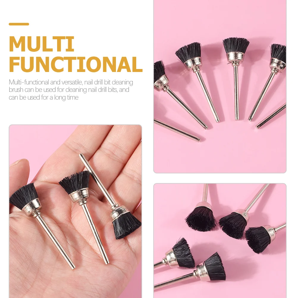 Cleaner Grinding Head Cleaning Brush Drills Nail Bit Manicure Black Accessories Tools