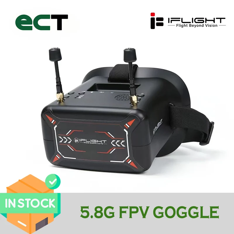 iFlight 4.3inch FPV Analog Goggles 40CH 5.8GHz with DVR Function Built-in 3.7V 2000mAh battery for FPV Glasses
