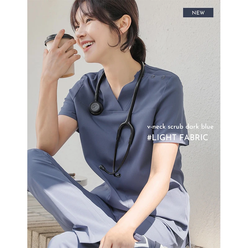 Hospital Doctor Nursing Uniform Scrub set Women Short Sleeved Suits Nurse Pharmacy Working Medical Uniforms