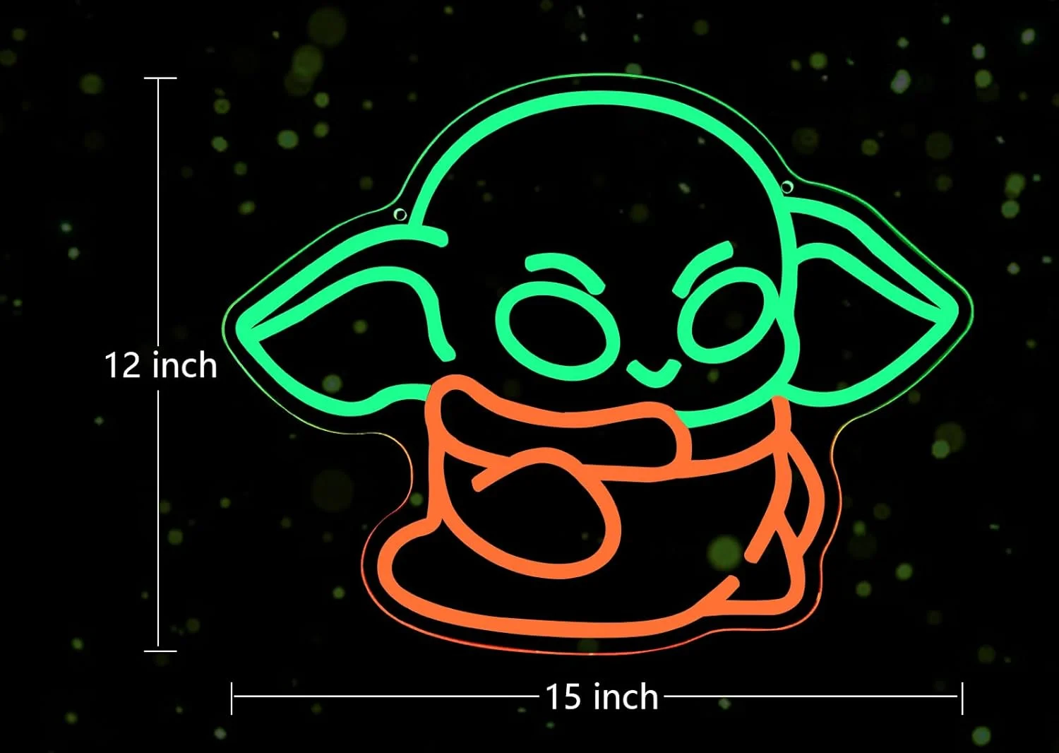Baby Alien Neon Sign Alien Decoration Green Alien Glow Sign Bedroom Living Room Men's Cave Party Birthday Wall Decoration
