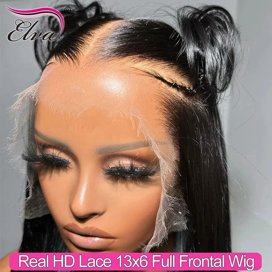 

13x4 13x6 HD Lace Frontal Wig Straight Human Hair Wigs Pre Plucked Melt Skins Gluleless 5x5 HD Lace Full Frontal Wig For Women