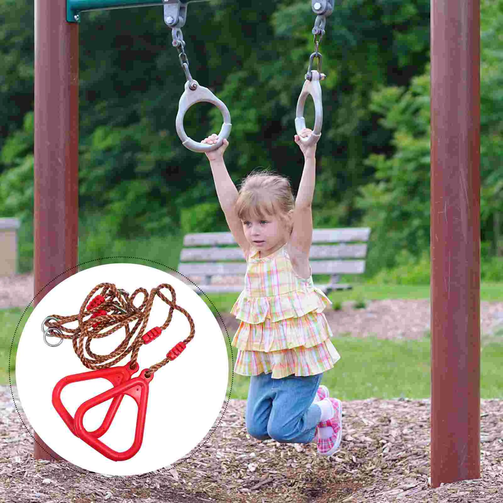 Climbing Rope Plastic Fitness Ring Swing Playground Equipment Gymnastic Swinging Kids Rings