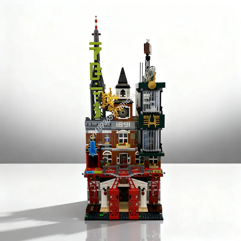 

4036 шт. MOC Ninjia, городское телевидение NGTV, киномодель, рождественский подарок, строительные блоки, строительная сборная игрушка, идея «сделай сам», дети