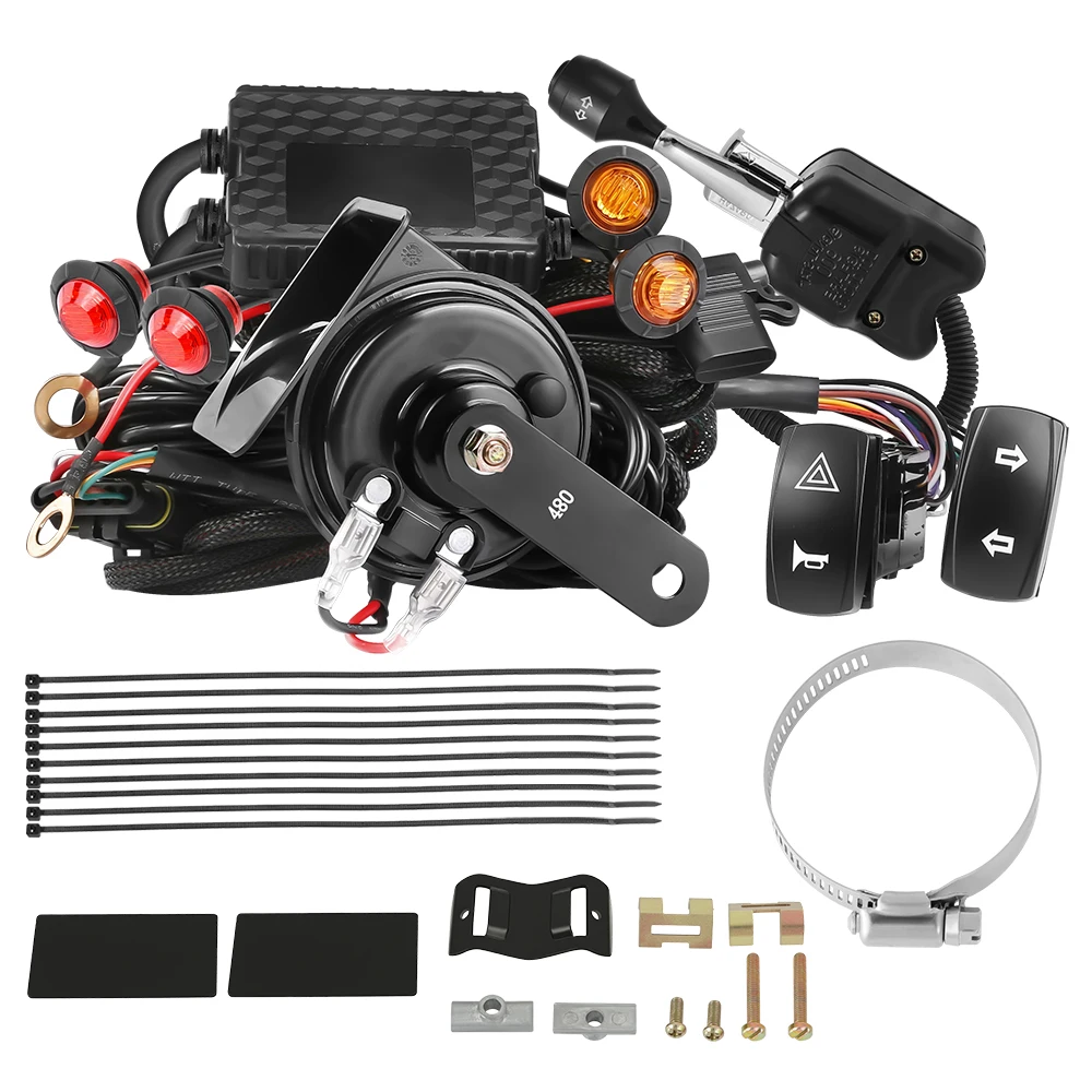 ل بولاريس RZR XP 1000 UTV بدوره إشارة القرن الشارع القانوني عدة SXS ATV العالمي UTV بدوره مصباح إشارة عدة ث/القرن 12 فولت OEM مباراة