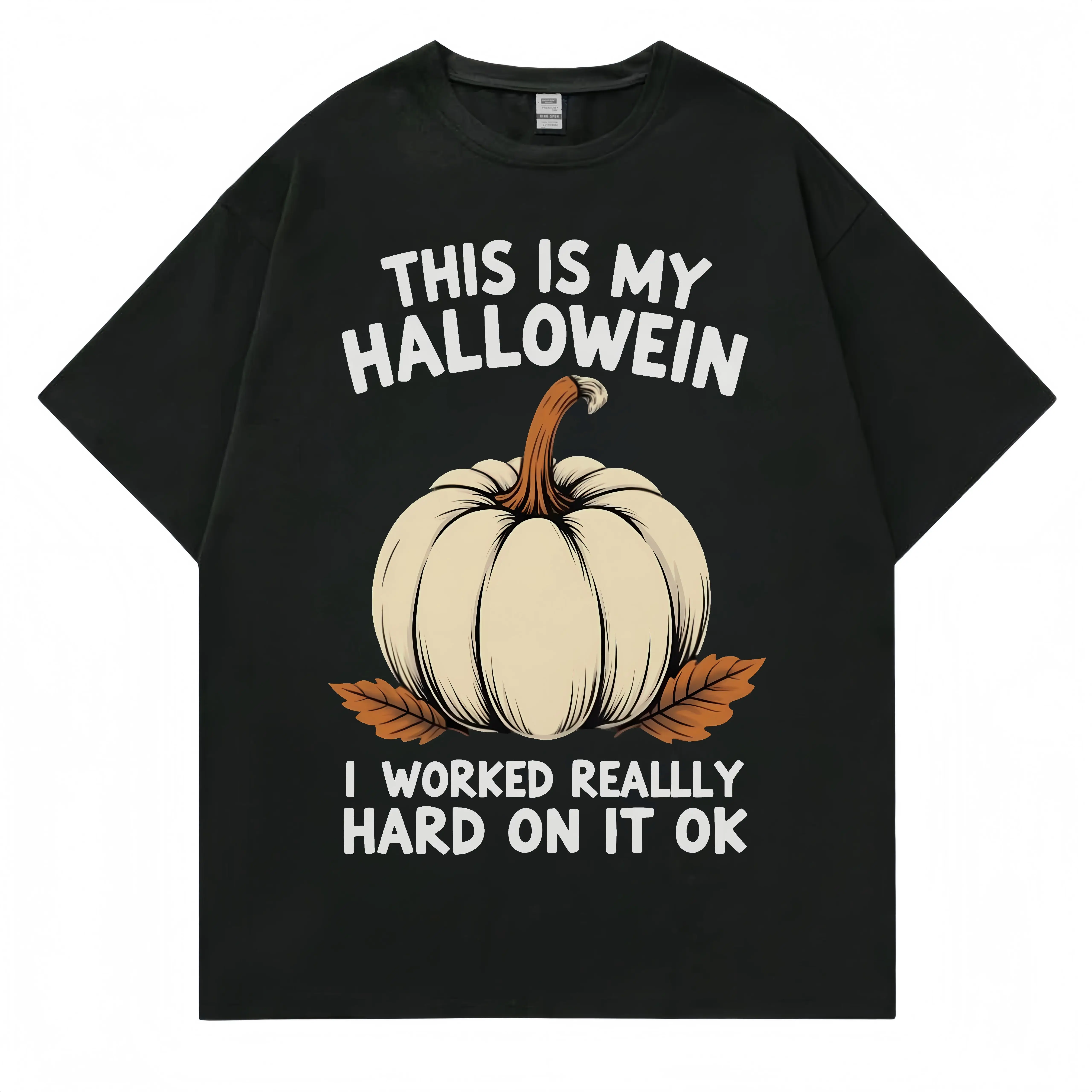 Zaelia T-shirt femme avec citrouille et texte inspirant pour la fête d'Halloween