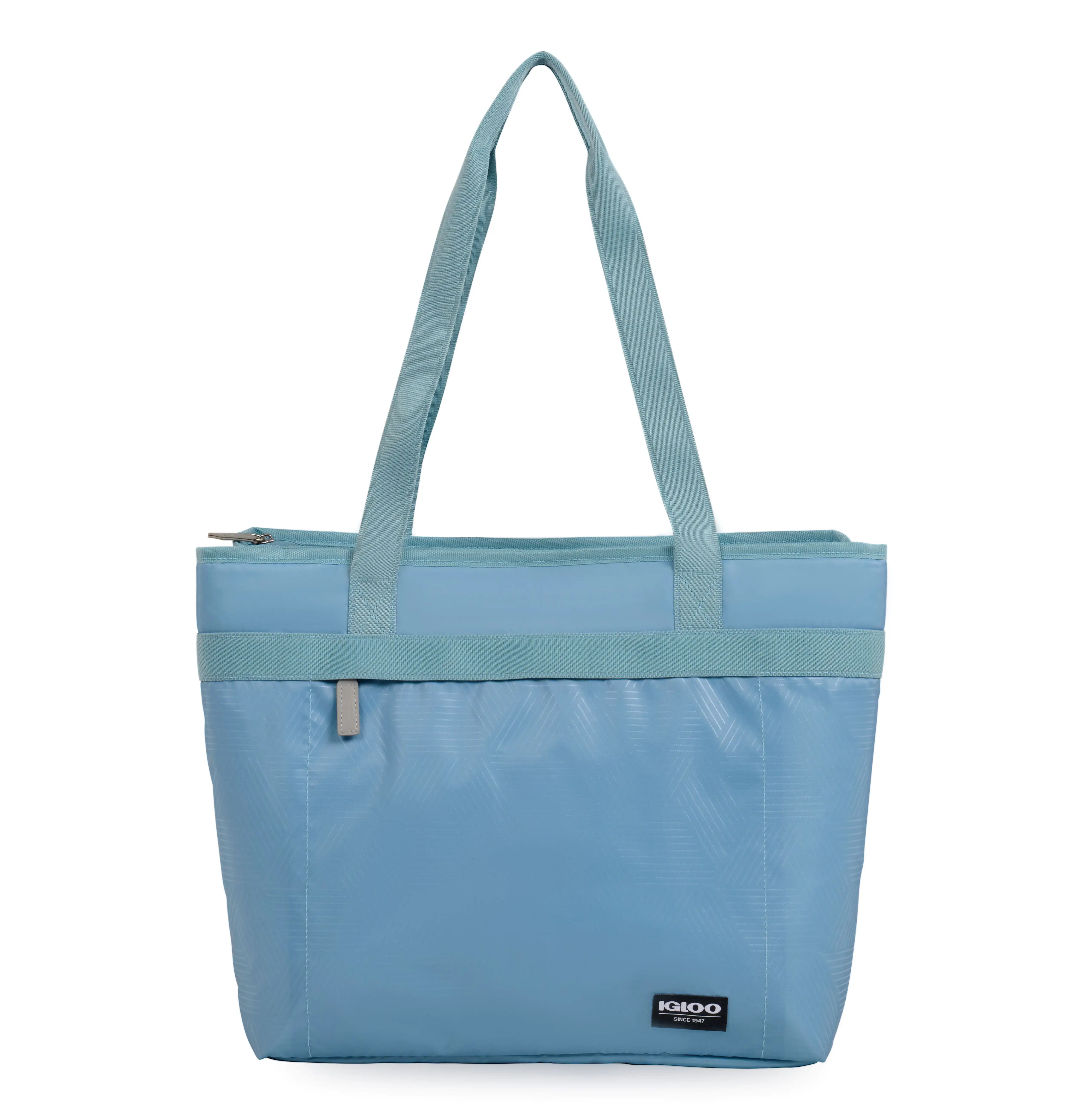 Igloo Laguna para ella Bolsa térmica de cara suave con doble compartimento y cremallera, capacidad para 20 latas, azul