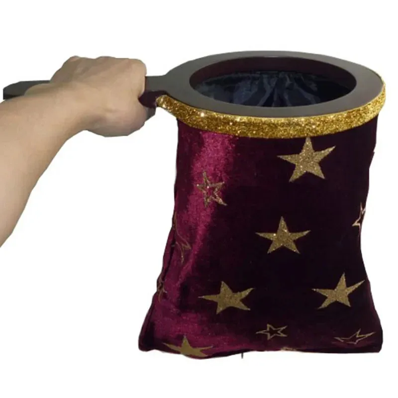 

Роскошная сумка для смены, повторяющаяся молния (большая, звездочка, двухслойная) Волшебные трюки, сценический трюк, иллюзия, веселая сумка для продуктов, детская Mag