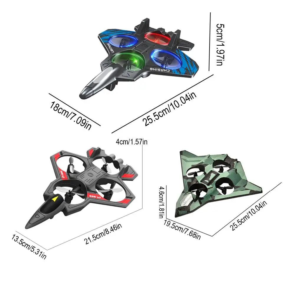 เฮลิคอปเตอร์บังคับวิทยุโฟม EPP แบบมีเซ็นเซอร์แรงโน้มถ่วง ชาร์จไฟได้ มีมอเตอร์สี่ตัว 2.4G พร้อมไฟ