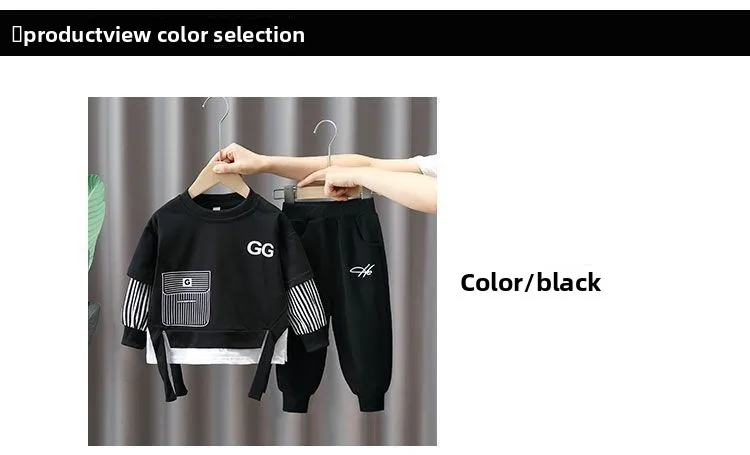 2-teiliges Set 2026 Neuer Stil Herbst Winter Baby Jungen Langarm-Sweatshirt & Hose Lässiger Sportanzug Westliche Mode Kleidungsset für 1-3 Jahre – Detail 9