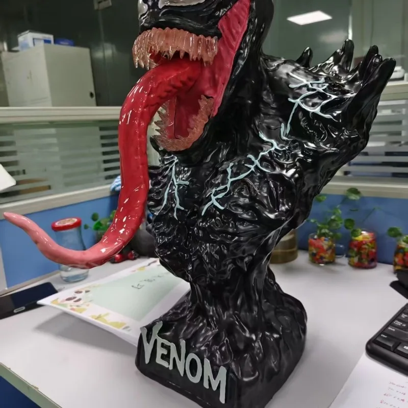 Buste de venin des Avengers, 45cm, Extra Large, modèle de collection, résine, ornements de bureau, cadeaux de vacances, jouets pour enfants