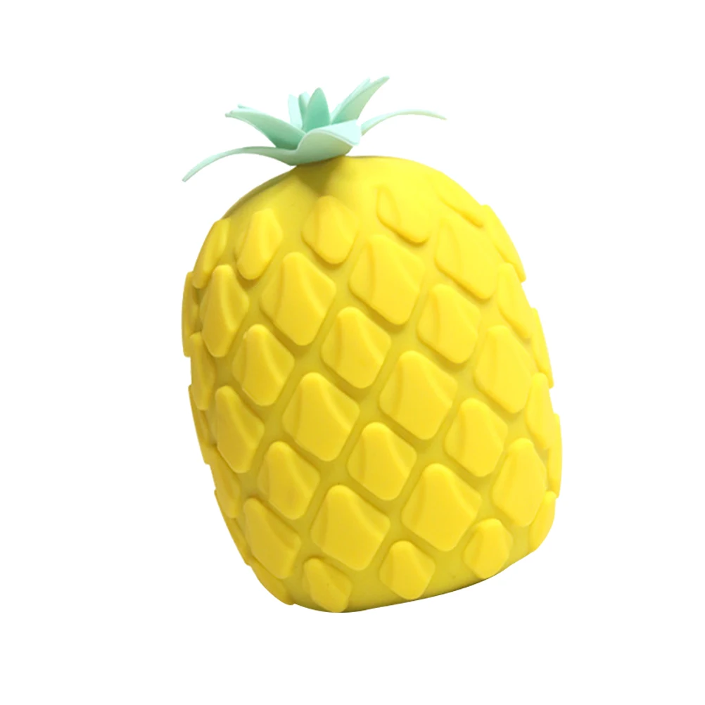 

Silicone Shower Brush Bath Sponge Pineapple Yellow Baby Bathing Scrubber Washing Brush Soft Bristles Family Bath Massage