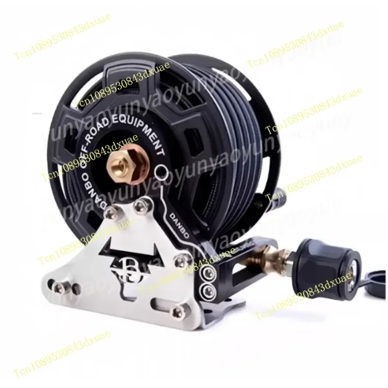 Offroad Air Compressor Hose Reel Storage Organizer for Vehicle Modification