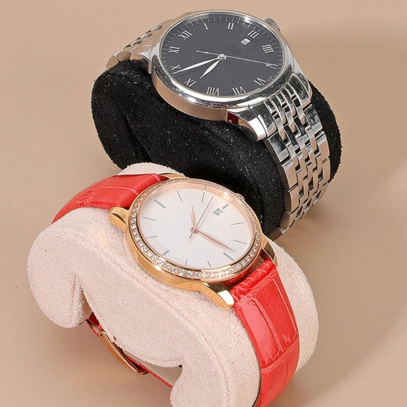 Multi Functional Cushion for Jewelry Presentation Deer Skin Watch Pillow Soft Display Stand for Wristwatch Ornament