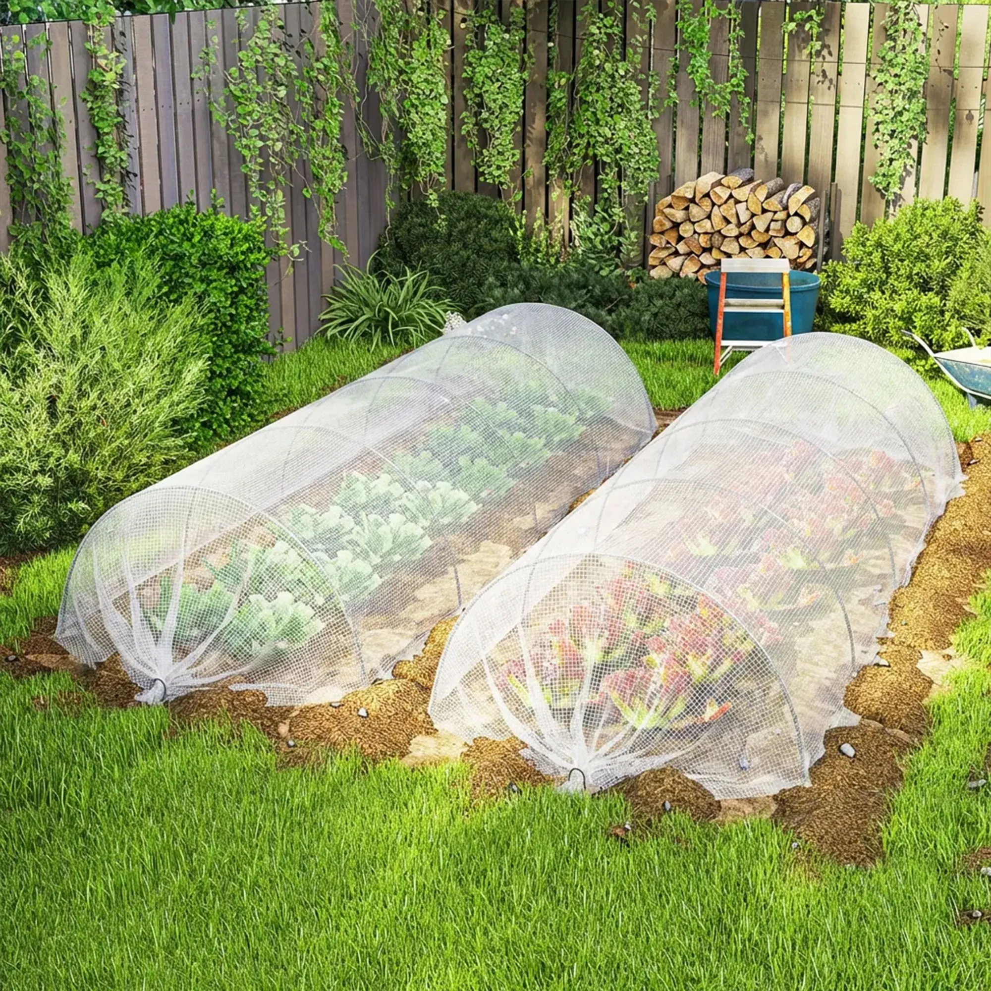 Bâche imperméable blanche Outsunny 6 × 4 m, 140 g/m²