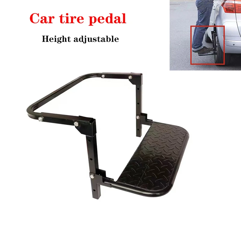 

Adjustable Tire Step Folding Tire Wheel Step Vehicle Platform Stable Foot Pegs For Pickup Truck SUV Ladder