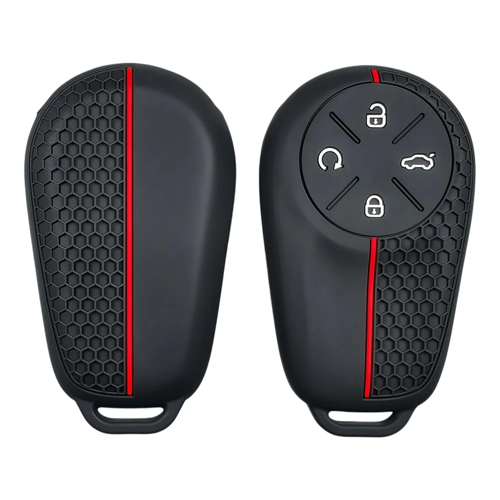 For Chery EXEED VX LX RX TXL FL CDM PHEV Silicone Car Remote Car Key Case Protection Cover Shell Fob Keychain Ring