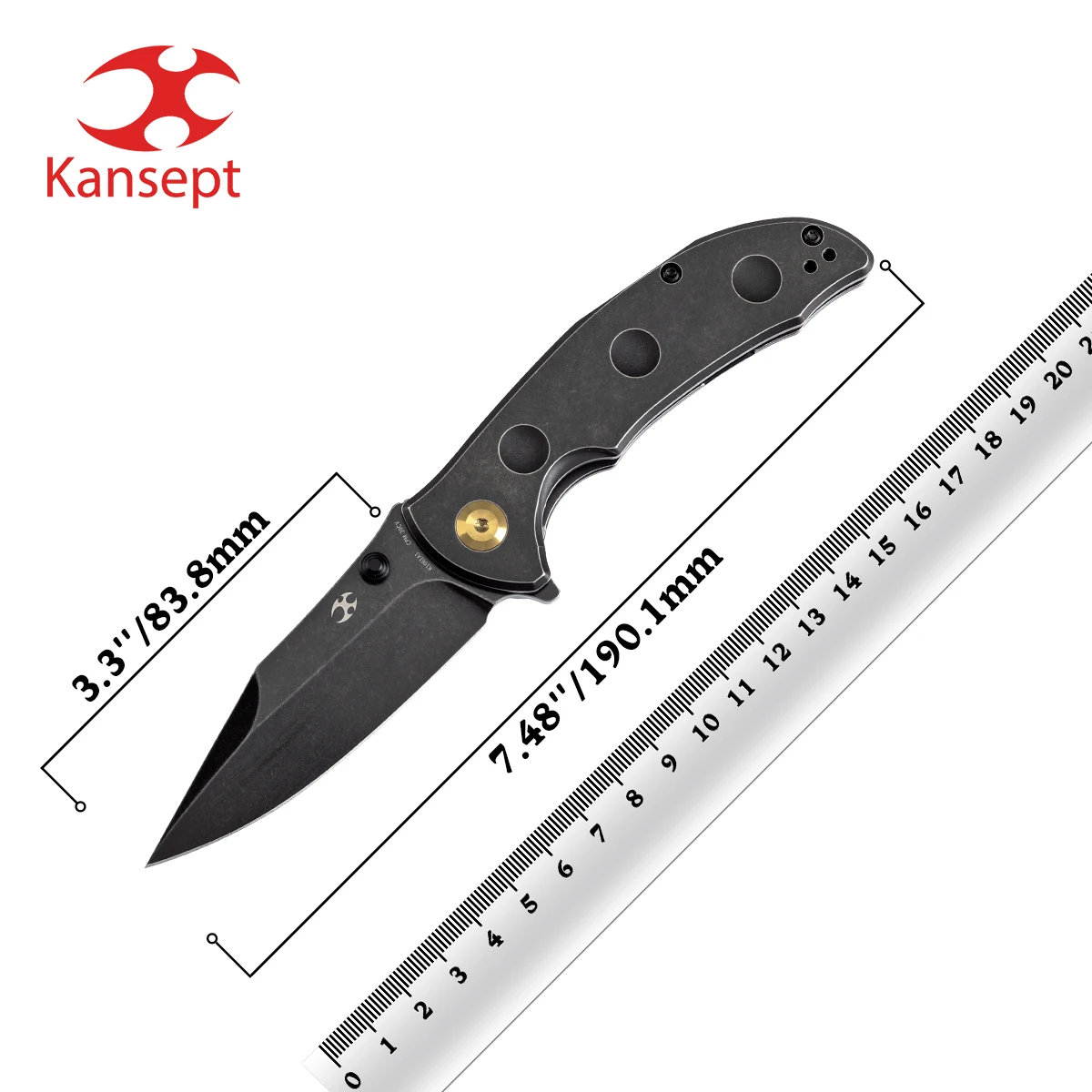Складные ножи Kansept Rei K1061A1 Black Stonewashed CPM 20CV + черная титановая ручка Stonewashed, создатель керамбит, разработанный EDC Складные ножи Kansept Rei K1061A1 Black Stonewashed CPM 20CV + черная титановая ручка Stonewashed, создатель керамбит, разработанный EDC
