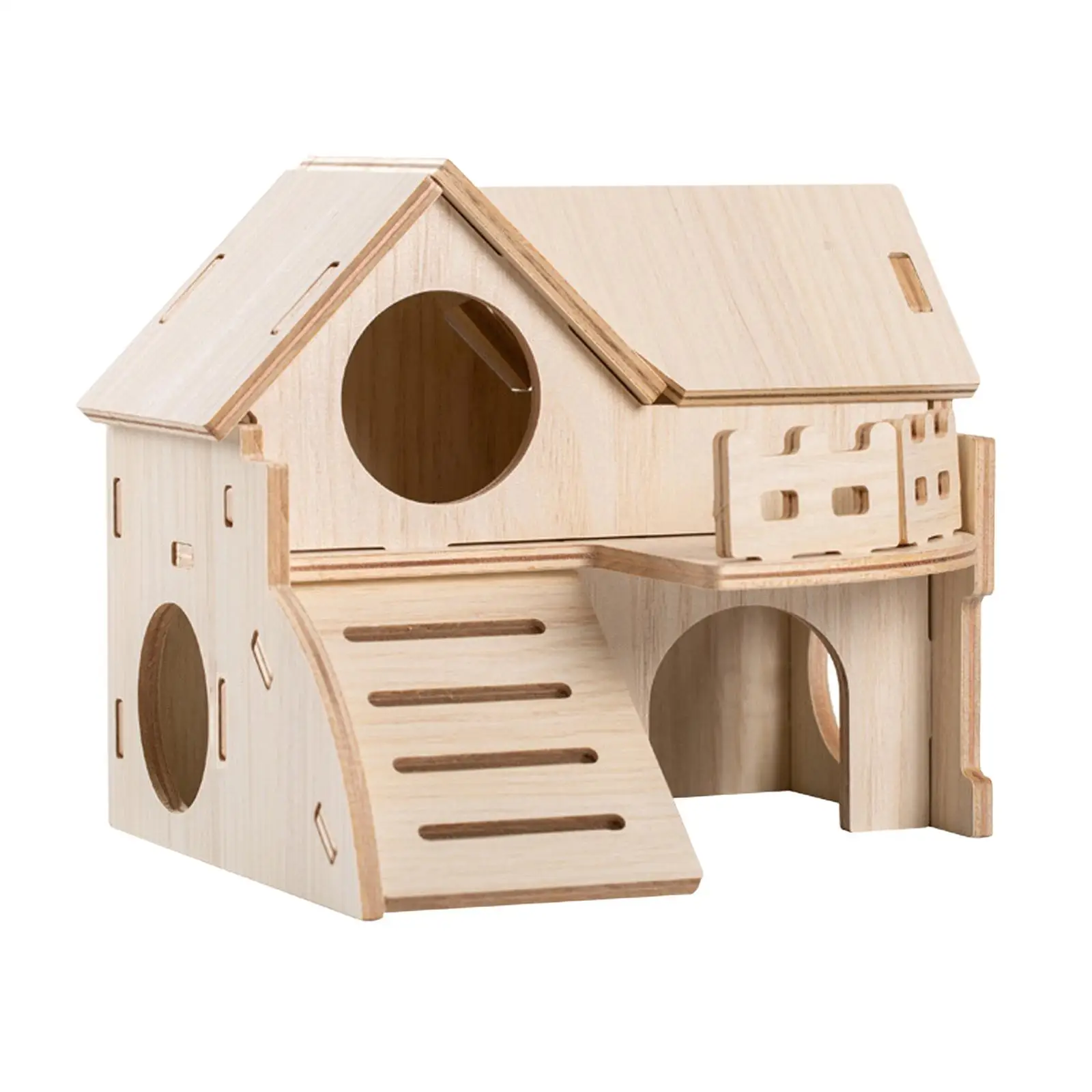 Hamster House Landscaping Supplies Cabin Multi Chamber Exploration Toy Hamster Hideout for Mouse Hamster Rat Lemmings Small Pet