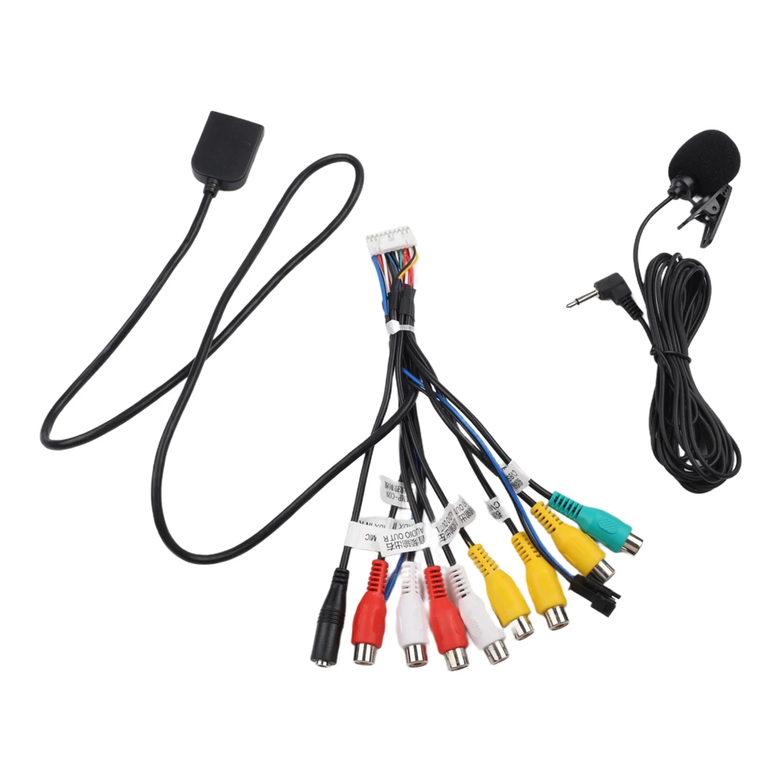 Car Multimedia Setup Microphone Connector 4G Audio Adapter Black 3.5mm Microphone Interface Material Car Multimedia