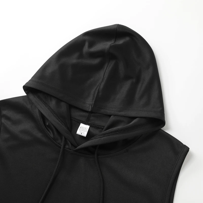 

Молодежная модная спортивная повседневная толстовка с капюшоном для активного отдыха, летняя, простая и натуральная, удобная на каждый день, быстросохнущая, без рукавов