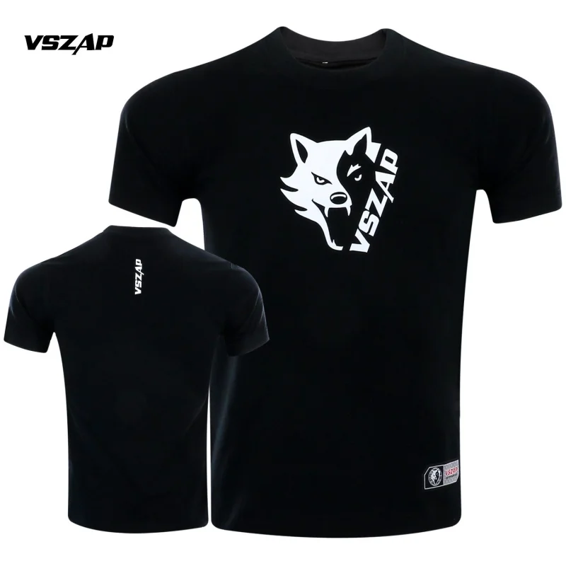 VSZAP MMA simple cotton Sanda judo fitness running training jiujitsu short-sleeved wear-proof fabric custom clothing