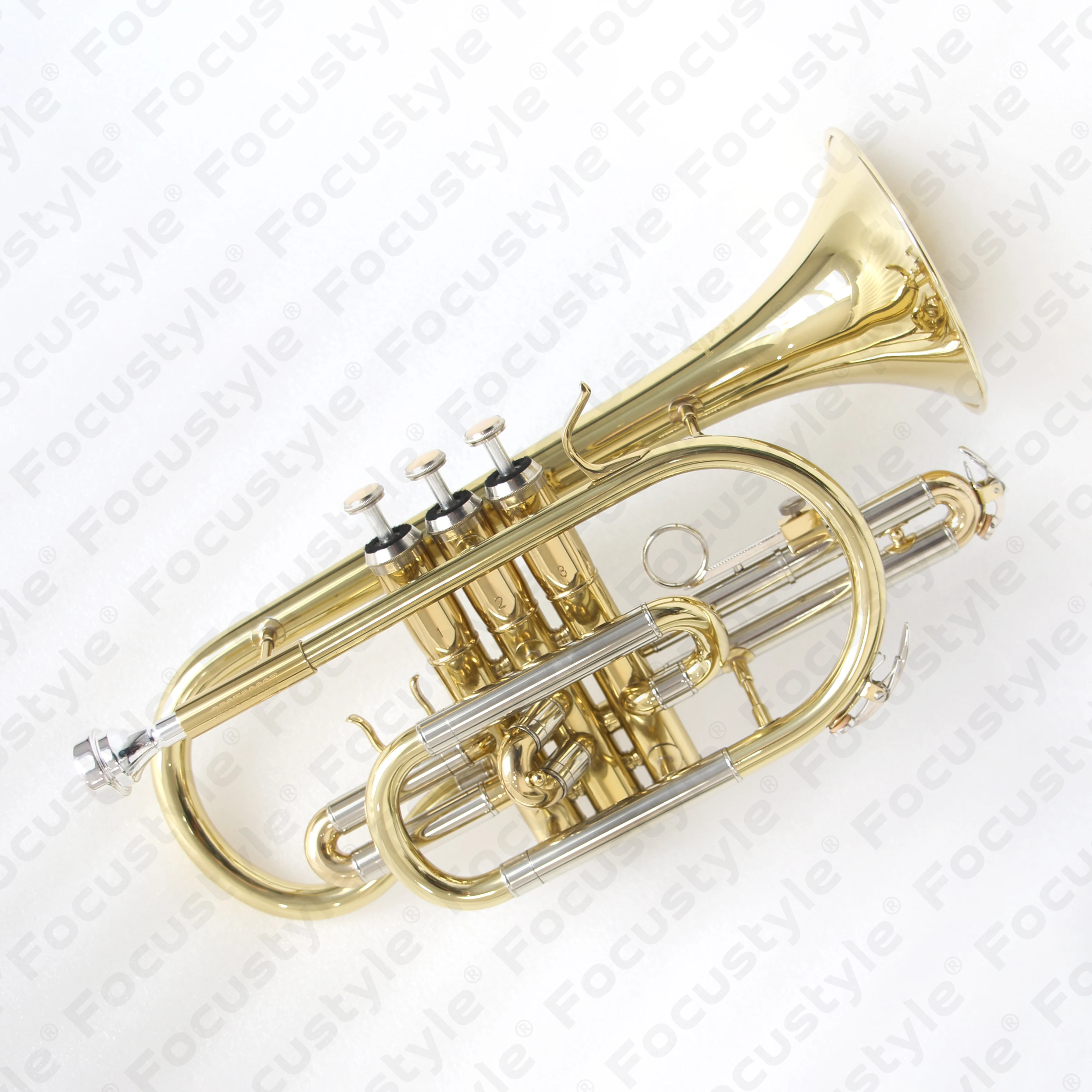 

High Quality Bb Cornet Yellow Brass Lead Pipe Professional Wind Instrument For And School Practice With Case