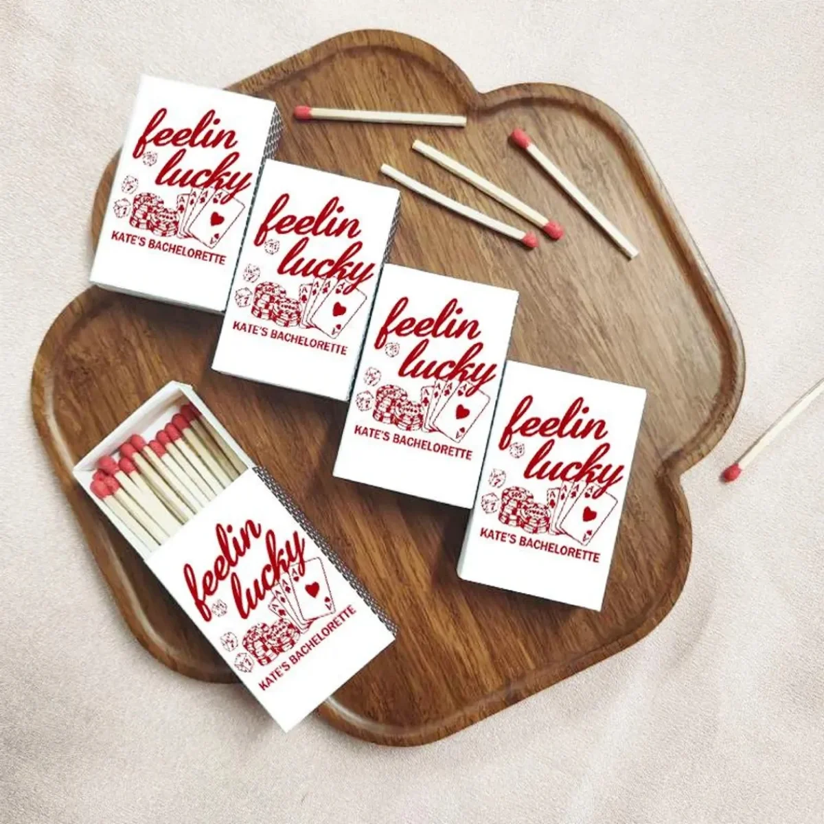 

Коробки для девичника Vegas, персонализированные спичечные коробки Lucky, сувениры для девичника на заказ, спички для баха