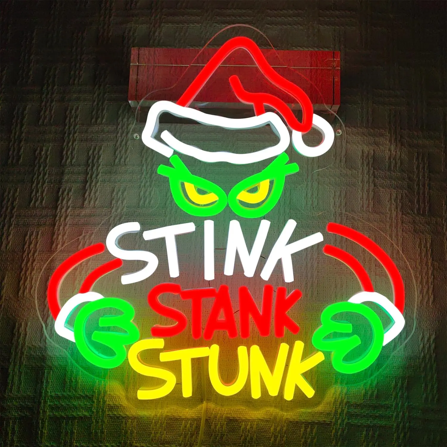 عيد الميلاد النيون تسجيل USB عكس الضوء LED ضوء النيون لغرفة النوم لعبة غرفة رجل الكهف عيد الميلاد حفلة ديكور المنزل هدية عيد الميلاد الخفيفة #2