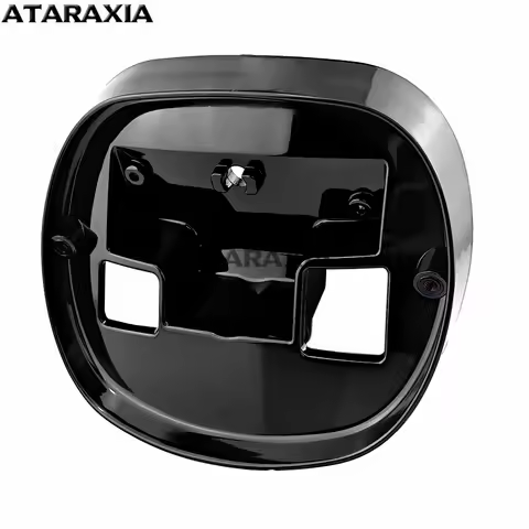 ABS Gloss Black Motorcycle Tail Light Base Plate BezelTaillight Baseplate For Harley Dyna Softail XL883 1200 Electra Glide