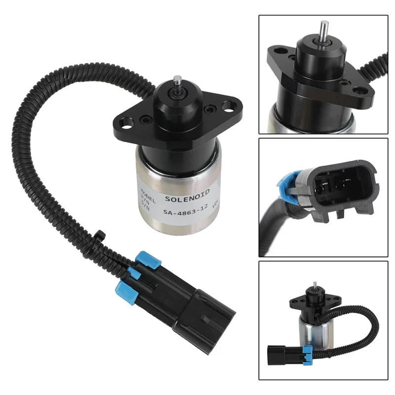 

1 PCS 12V Stop Solenoid Actuator 0175-12A5C9S Sa-4863 Parts Accessories For Woodward Kubota Engine-A65M