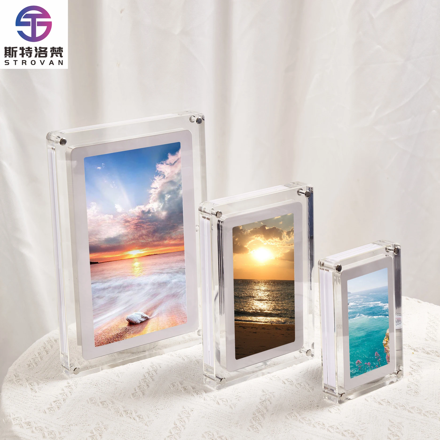 

7 Inch Screen 8 GB Built-in Memory Picture Frames Album Video Acrylic Digital Photo Frame with Stand
