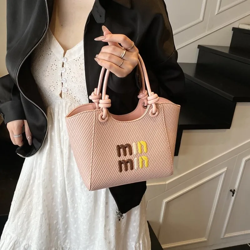 

Элегантная женская сумка для подгузников, минималистичная сумка через плечо, роскошная дизайнерская сумка-тоут из винтажной кожи для шопинга и отдыха