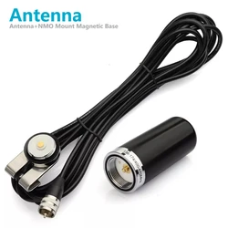 NMO VHF/UHF 144/430Mhz Dual Band Vehicle Radio Antenna Aerial PL259 Mount with 5M RG-58/U Coaxial Cable for Yaesu/Vertex Kenwood