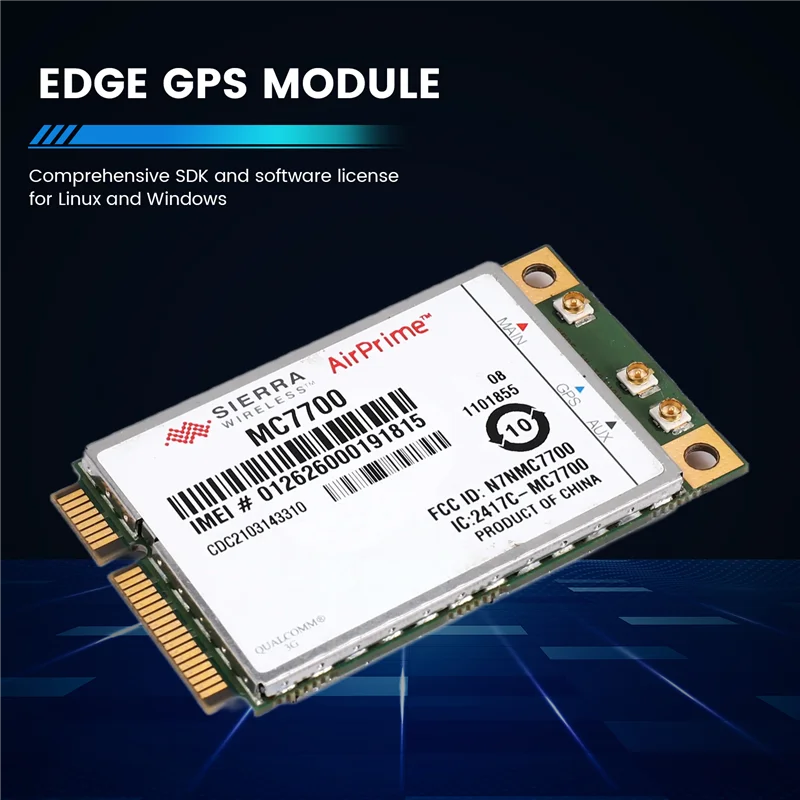 Unlocked MC7700 3G/4G WWAN Card For Sierra Airprime,100Mbps 4G/3G LTE/FDD/WCDMA/Edge GPS Module For Windows/Linux-N34R