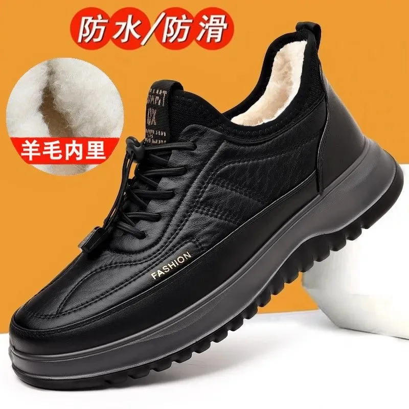 

Хлопковая обувь, осень-зима 2029, мужская обувь, зимние ботинки, мужская бархатная толстая мужская обувь