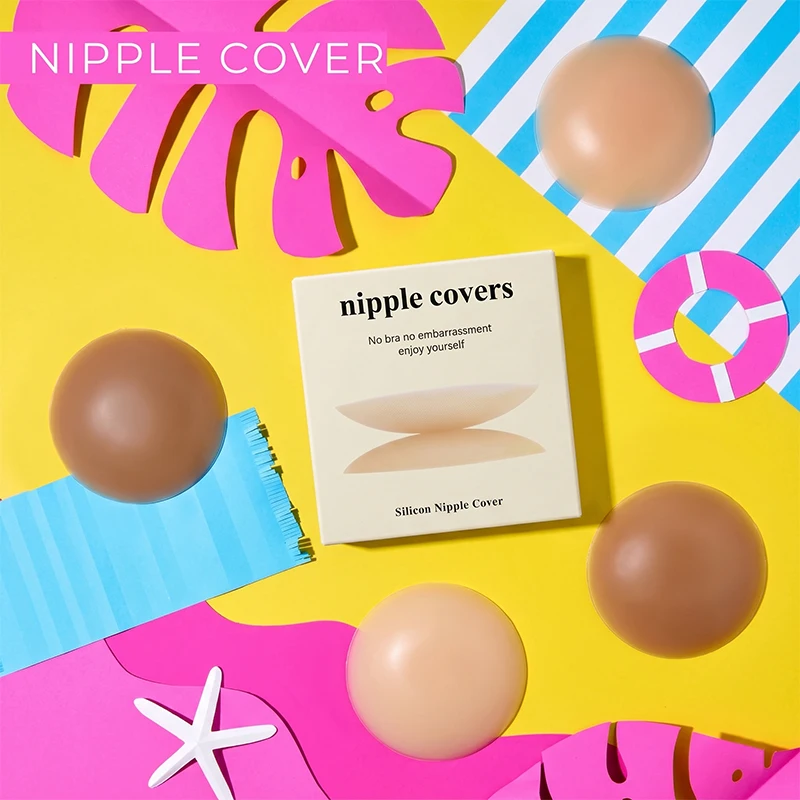 2-Piece Pack of Invisible Self-Adhesive Nipple Covers for Wo