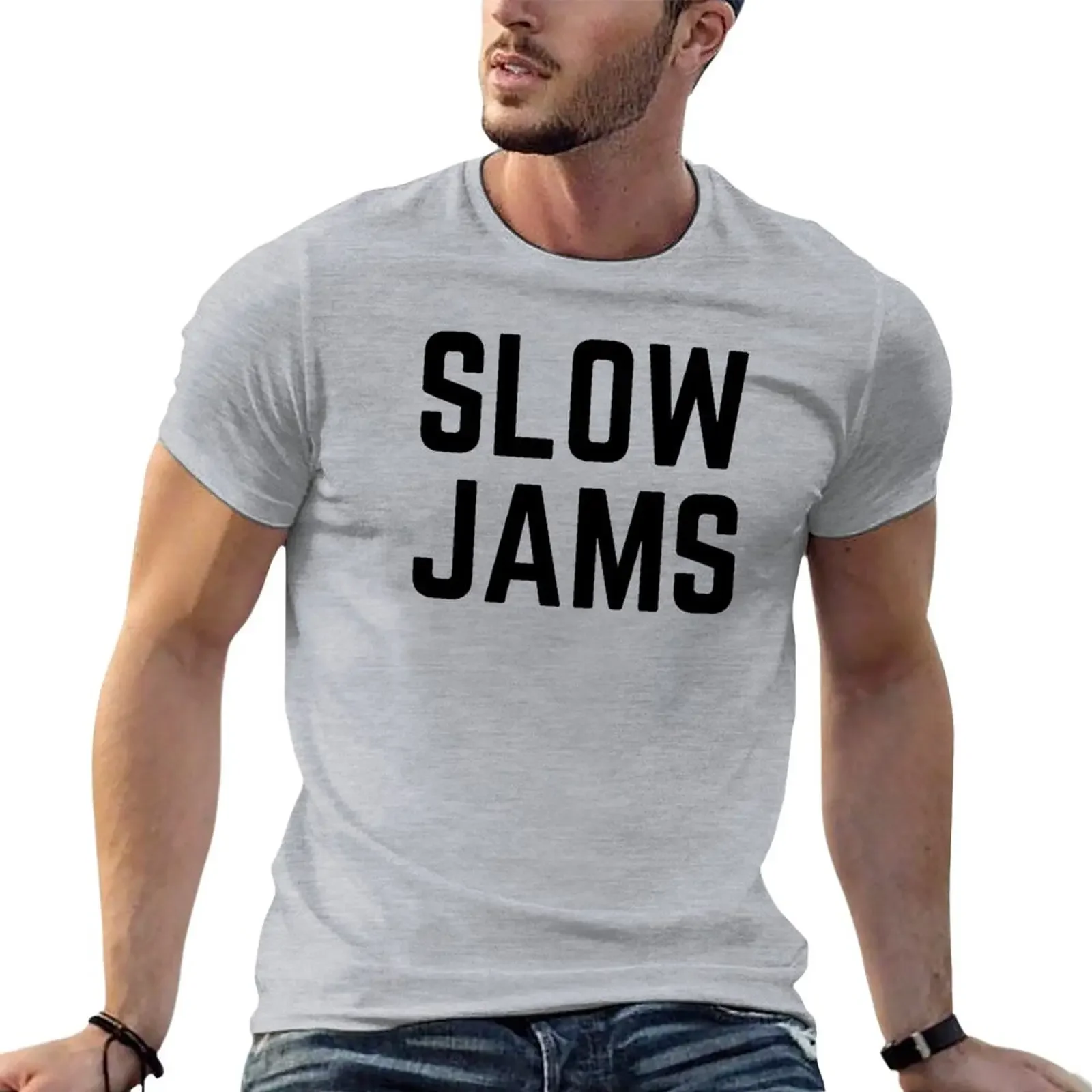 

Slow Jams T-Shirt summer top Short sleeve tee anime clothes slim fit t shirts for men