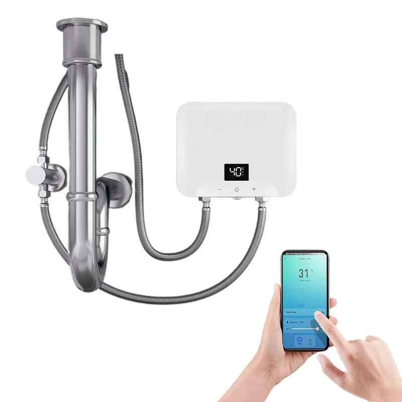 

Интеллектуальный проточный электрический водонагреватель (без бака) для ванной и кухни, 3.5-7 кВт, для душа и раковины